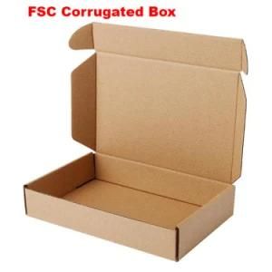 FSC Kraft Corrugated Box, Mailer Shipping Box for Dress Clothing OEM