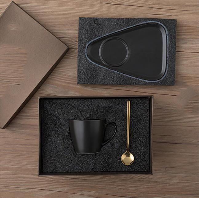 Light European Luxurious Ceramic Coffee Mug Set Packaging Gift Box