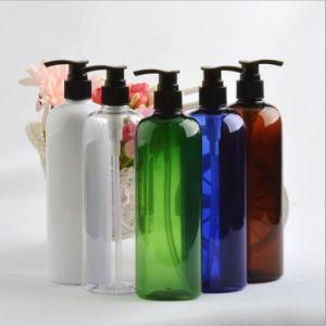 500ml Pet Plastic Round Shoulder Cosmetic Lotion Shampoo Toner Perfume Packing Bottle with Lotion Pump