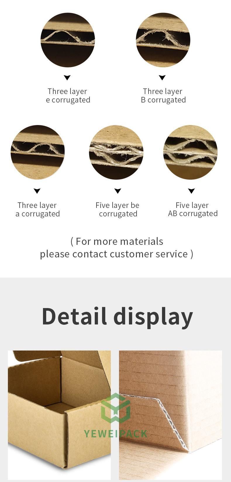 Brown Rectangular Folding Carton Die Cut Kraft Cardboard Box Packaging Corrugated Box