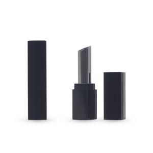 Glossy Black Surface Aluminum Cosmetic Lipstick Packaging Plastic Container