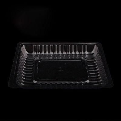 Disposable biodegradable transparent plastic food tray clear fruit blister packaging tray