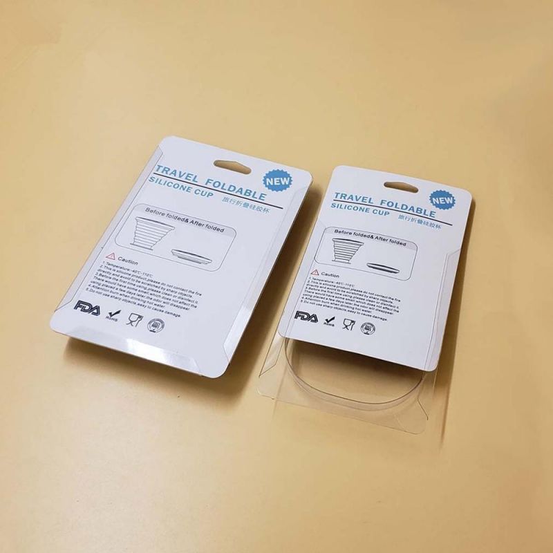 customs plastic slide blister package with paper card