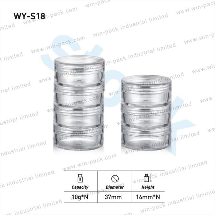 Wholesale Plastic Cosmetic Jars and Bottle Custom Four-Layer Plastic Cosmetic Jar