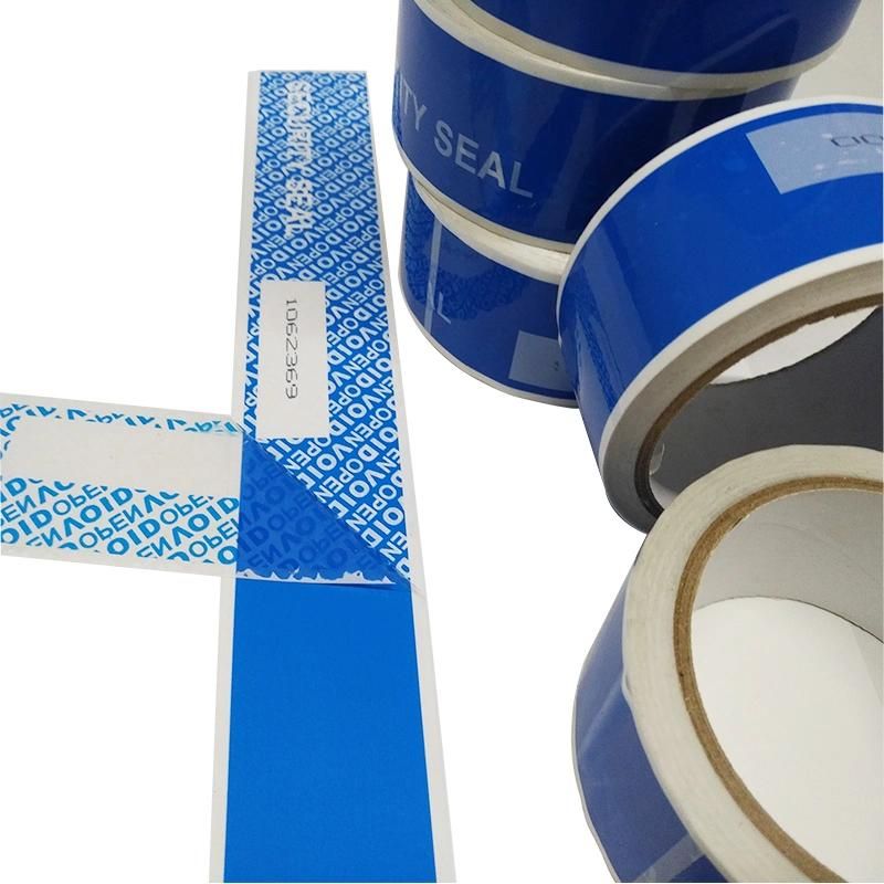 Tamper Evident Void Serial No Sticker Packing Tape