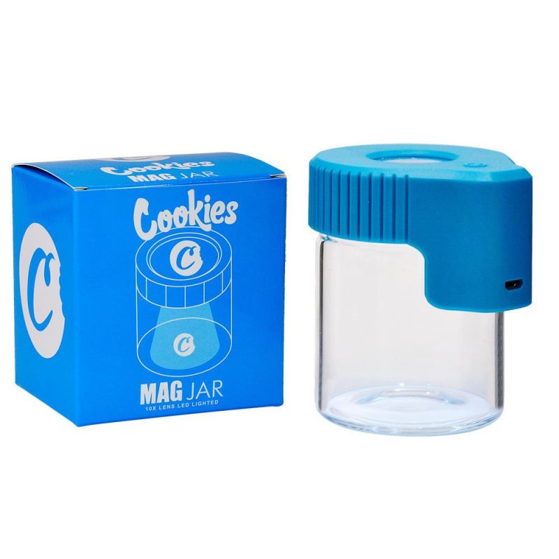 Cookies LED Jar 7 Color for Choose Rechargeable 12 Hour with Magnifying Display