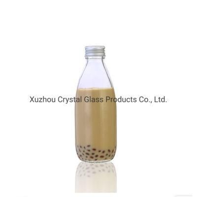 250ml 500ml Cold Brews Tea Drinking Fresh Fruit Juice Glass Bottle with Gold Color Lid