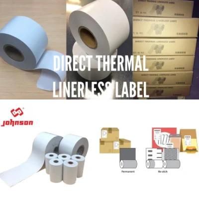 High Quality Custom Linerless Self Adhesive Direct Thermal Labels Roll with Without Liner