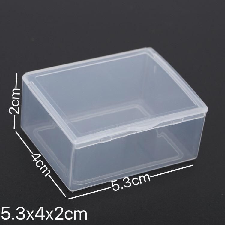 Wholesale Custom Packaging PP Transparent Hard Small Plastic Storage Box with Hinged Lid for Packing