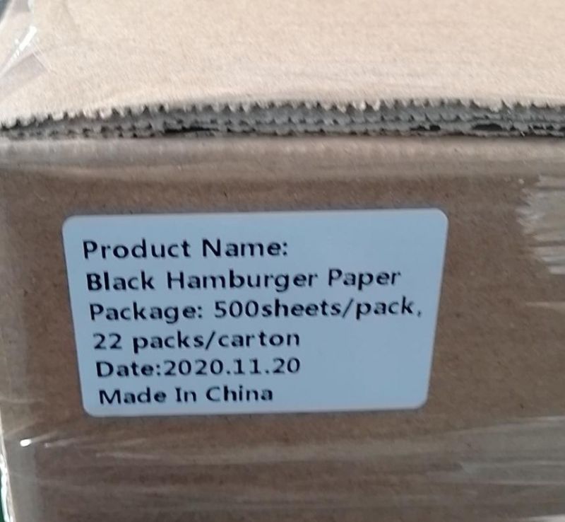 Food Packing Aluminum Foil Colored Hamburger Wrapping Paper