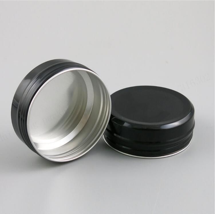 Empty Refillable Aluminum Jar 60ml Black Gold White Pink Silver Metal Tin 2oz Cosmetic Containers Crafts Packaging