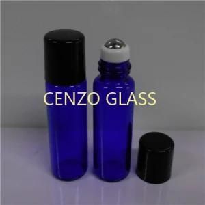 5ml Blue Essential Oil Roll On Bottle with Metal Roller and Plastic Cap (T0035)