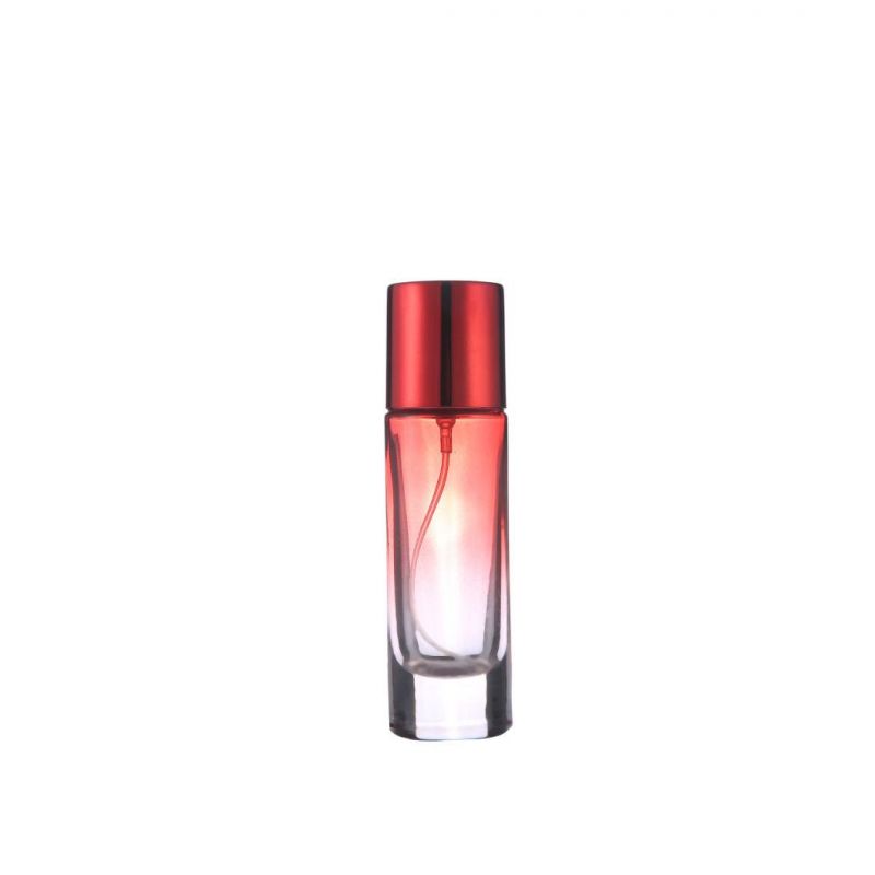 30ml Colorful Square Glass Perfume Bottle Thick Mini Fragrance Cosmetic Packaging Spray Bottle Refillable Glass Vials