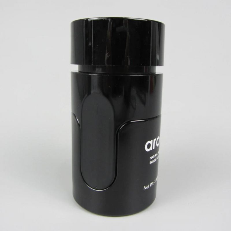 Cylinder 100ml Black Empty Glass Perfume Spray Bottle