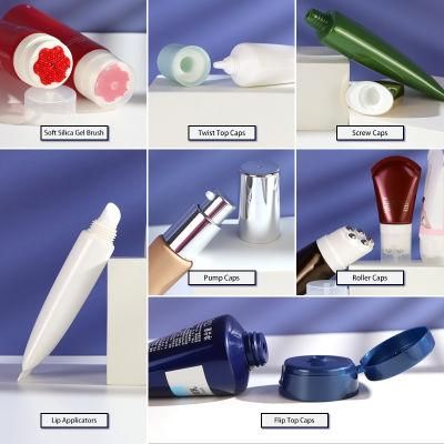 Facial Cleanser Massage Tube with Silicone Brush Plastic Cosmetic Tube