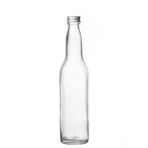 Environmental Protection and Safety Empty Clear Round Advanced Glass Beverage Bottle 350ml