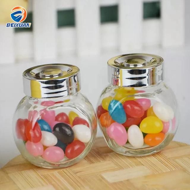 380ml Hot Sale High Quality Storage Flat Drum Glass Jar Spice Jar