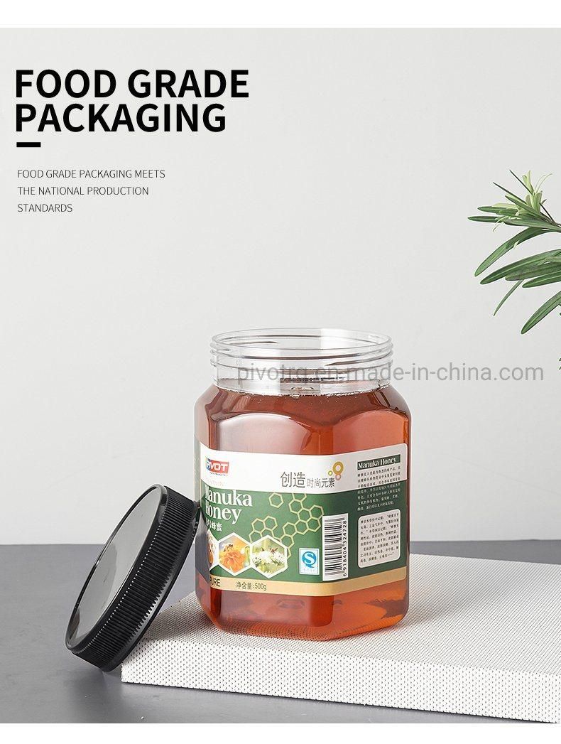 1000g Wide Mouth Bottle Honey Plastic Bottle for Packing Honey Jams