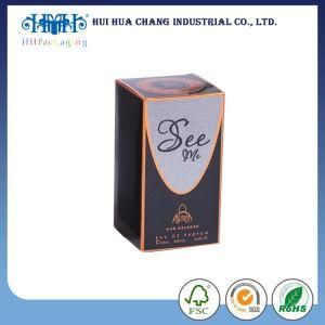 Shiny Color Folding Carton, Personal Care Packaging, Elegant Black Custom Paper Box with Logo Printing