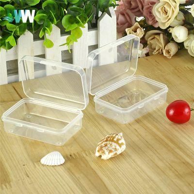 Transparent Small Square Box Plastic Empty Hairpin Cotton Swab Bottle