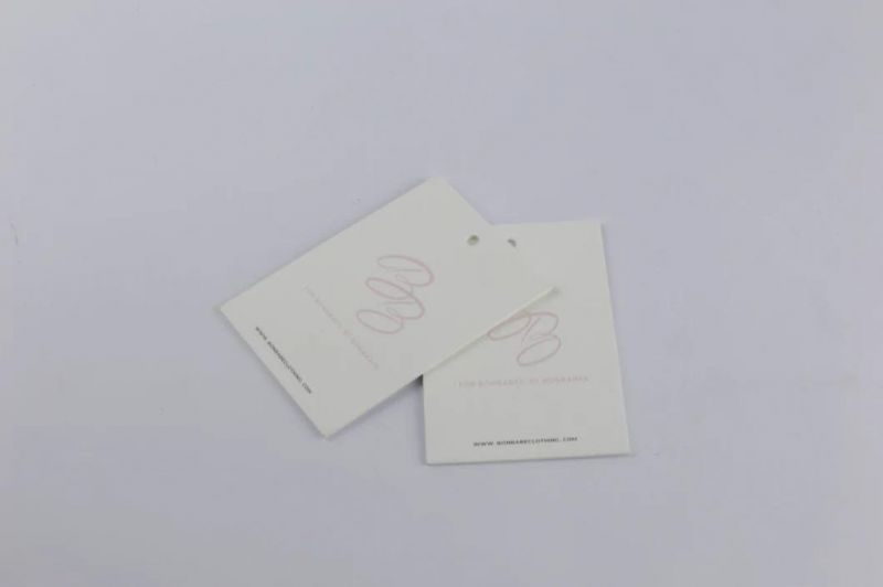 1000GSM 1mm Thick Paper Swing Tag Custom Pink Hangtag