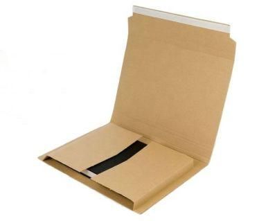 Corrugated Folding Kraft Paper Custom Shipping Box Maliers Printing Book Wrap Mailer Box with Adhesive Tape Closure