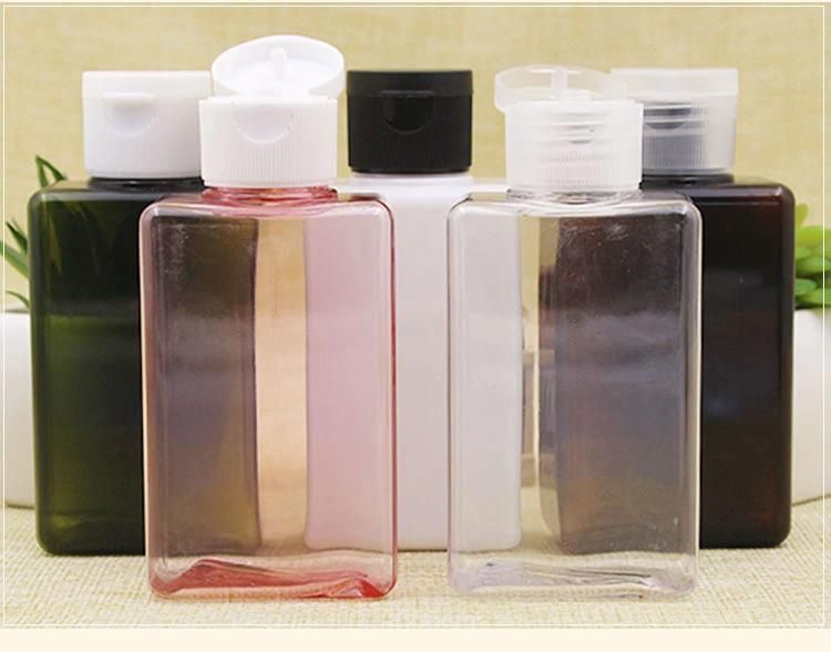 100ml Square Shape PETG Bottle Flip Top Cap for Plastic Cosmetic Packaging Bottle Cosmetics Bottle