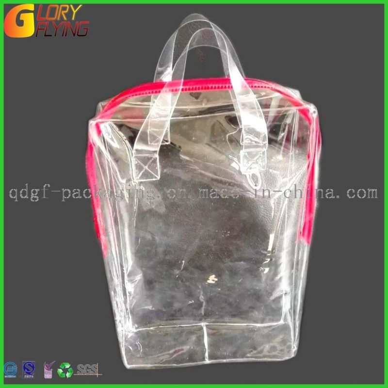 Plastic Packaging Bag PVC Fashion Bags with Nylon Zipper for Quilt Packing