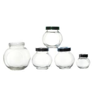 Customizable 50ml 100ml 180ml 380ml 480ml Multi Capacity Transparent Empty Round Glass Jars for Food Storage Glass Jars in Bulk