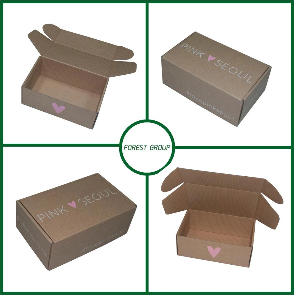 Heart Logo Printed Brown Kraft Shipping Box