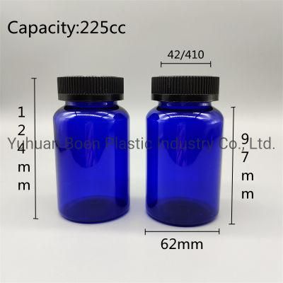 Wholesale Pet 225ml Plastic Black Pill Medicine Capsules Bottles