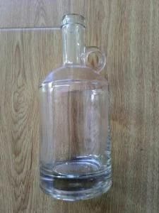 750ml Flint Handle Liquor Bottle for Vodka with Cork 21.5mm