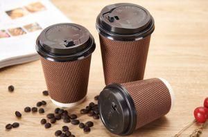 Eco-Friendly Coffee Cup Take Away Paper Cup 12oz Ripple Paper Cup