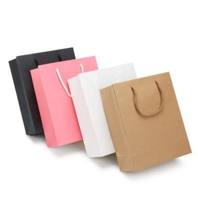 Factory Direct Sale Good Quality Custom Logo Brown Kraft Paper Bag with Twisted Handle