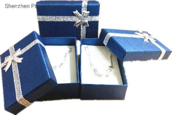 Fashion Bow Gift Birthday Christmas Celebration Design Square Customizable Jewelry Tied Boxes with Ribbon