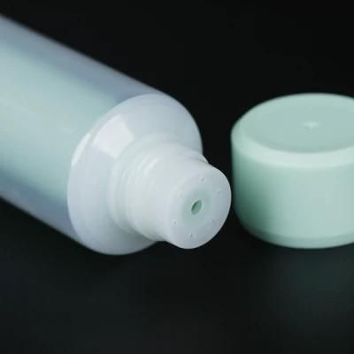 Empty Cosmetic Plastic Tube Facial Cleanser with Clear Cap Eco Friendly Plastic Packaging