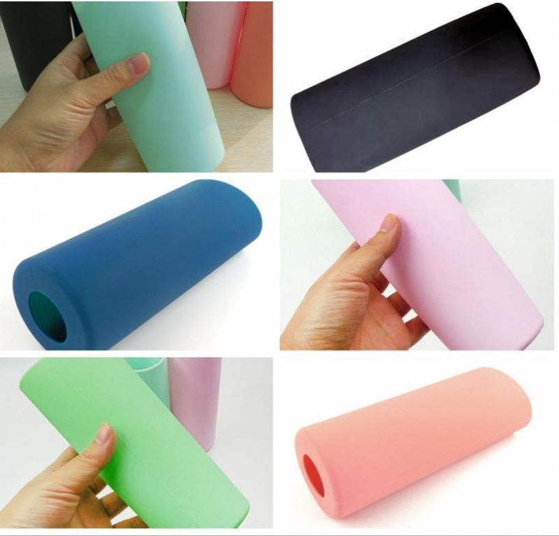 Custom Silicone Tumbler Sleeve Flexible 20oz 30oz Silicone Wrap for Sublimation Tumbler Glass Bottle