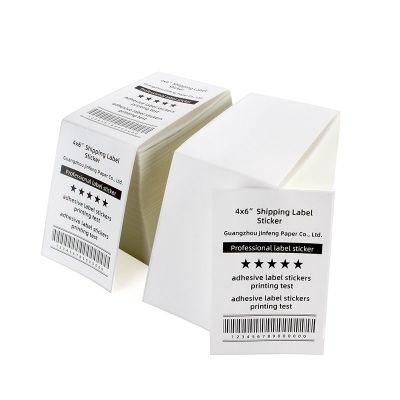 Direct Thermal Self Adhesive Fan Fold 4X6mm Thermal Shipping Labels
