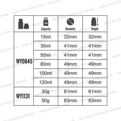 Hot Sale Beauty Empty Acrylic Plastic Containers Packaging Bottle 15ml 30ml 50ml 80ml 120ml