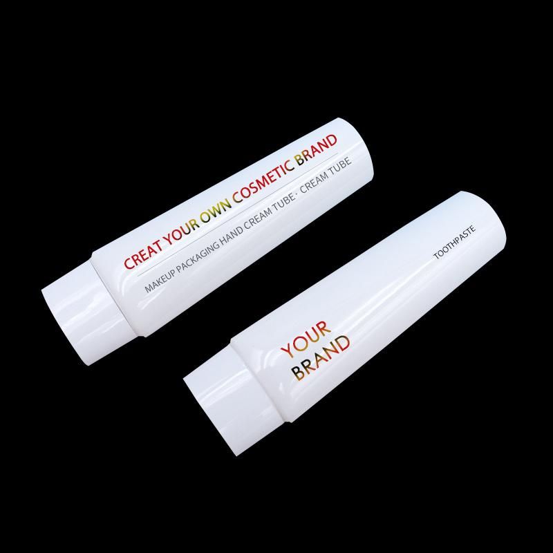 Hot Sale Oval Empty White Cosmetic Soft Plastic Tubes Packaging Skin Care Facial Cleanser Cream Tube Lotion Tube Sunscreen