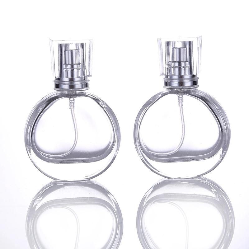 25ml Mini Clear Glass Spray Perfume Bottle Portable Travel Refillable Cosmetics Empty Bottle Aluminum Spray Head