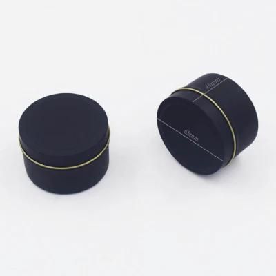 4/8 Oz Black Tinplate Cans for Candle