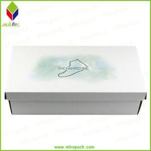Custom Logo Design Corrugated Paper Lid and Base Shoes Box