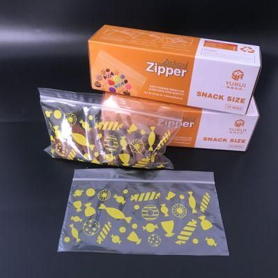 Heavy Duty Custom Printed Disposable Zip Lock Sandwich Freezer Bags LDPE PE Plastic Zipper Bag for Food Packaging