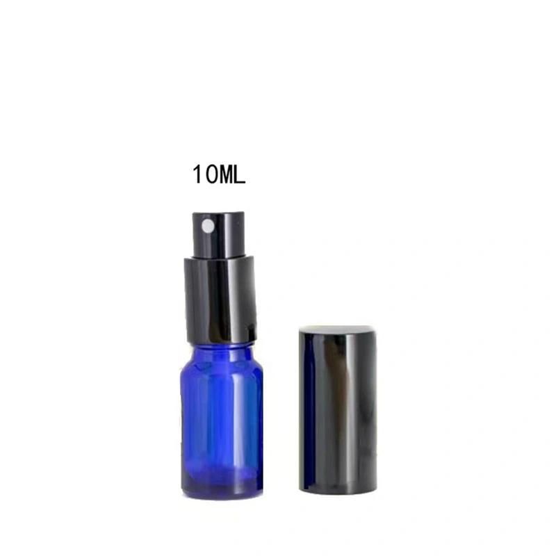 Black Aluminium Spray Cap Blue Essential Oil Glass Bottle Serum Glass Bottle