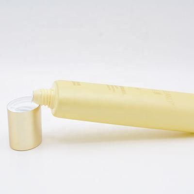 Oval PE Cosmetics Packaging Tube Tube Gold Plating Screw Cap