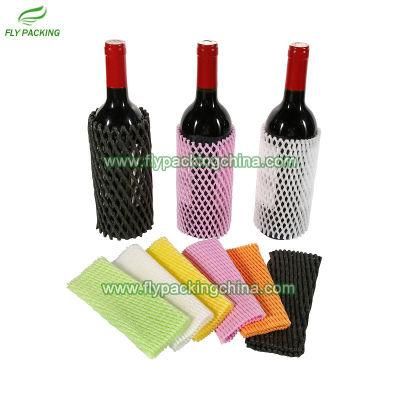 Glass Wine Bottle Packaging Foam Sleeve Net EPE Bottle Foam Net