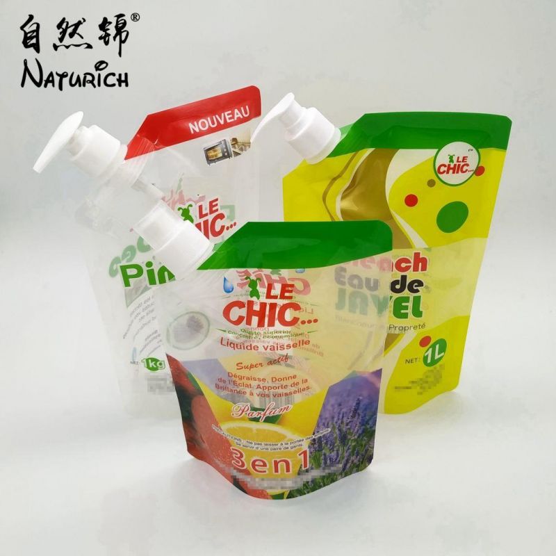 Digital Printing Stand up Zipper Bag for Seafood Transparent Plastic Packing Bag