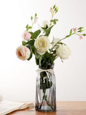 Nice Design Cylinder Clear Glass Vase for Home, Office
