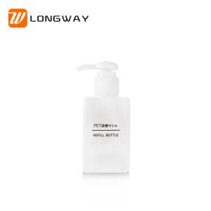 100ml Plastic PETG White Lotion Bottle for Cosmetics Package